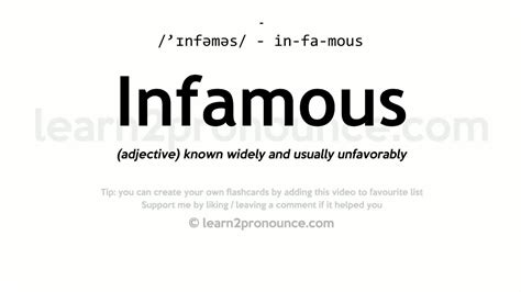 infamously|does infamous mean well known.